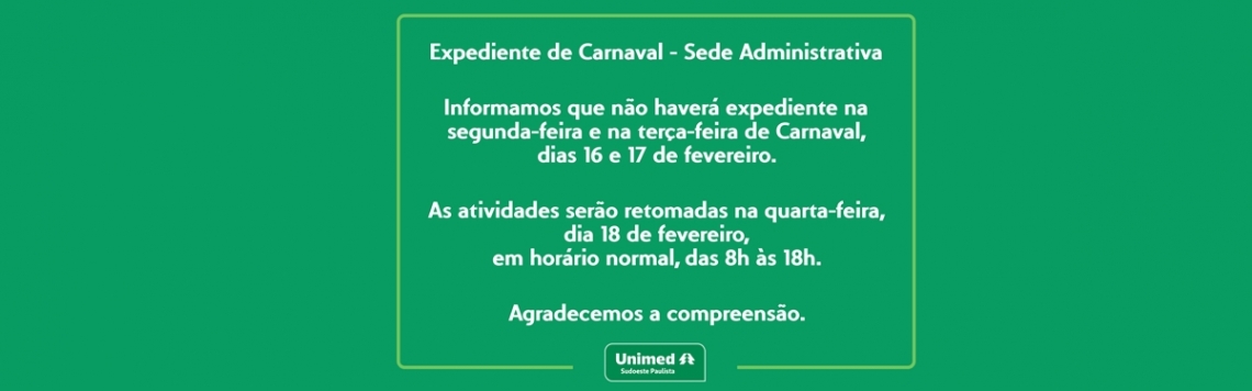 Horários de Carnaval